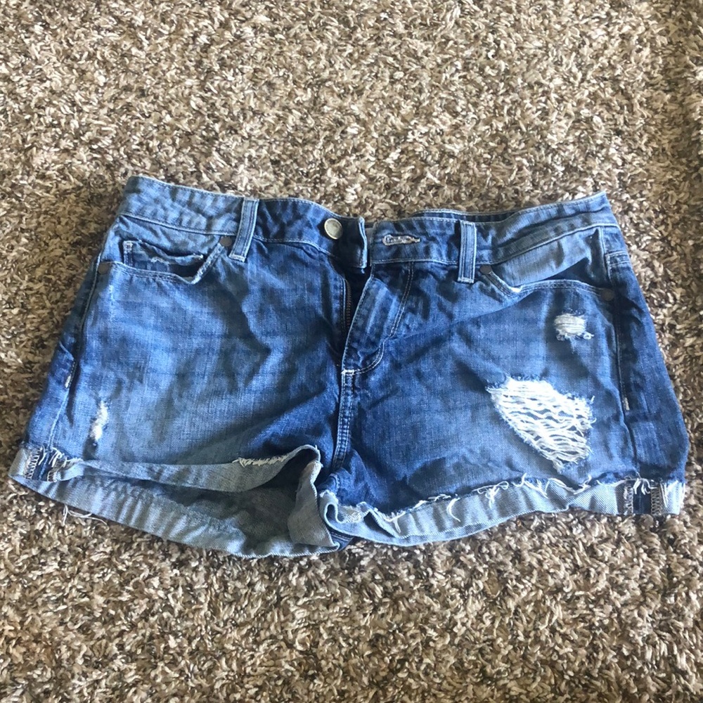 Ripped Jean Shorts
